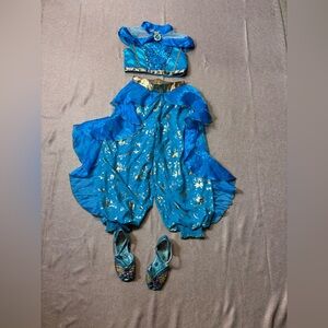 Disney Aladdin Princess Jasmine Sparkling Blue and Silver costume Size 7/8